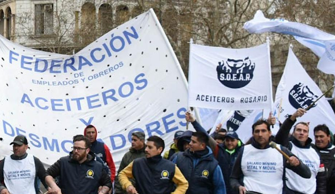 El Sindicato de Aceiteros llamó a partir el lunes a un paro por tiempo indeterminado