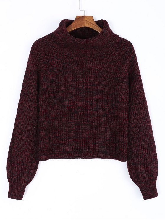  Turtleneck Heathered Pullover Sweater