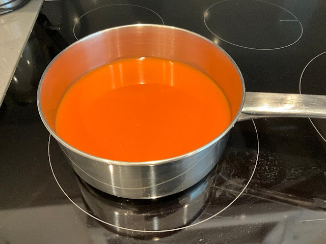 tomato soup in a saucepan