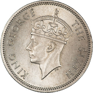 Malaya Coins 20 Cents 1948 Crowned King George VI