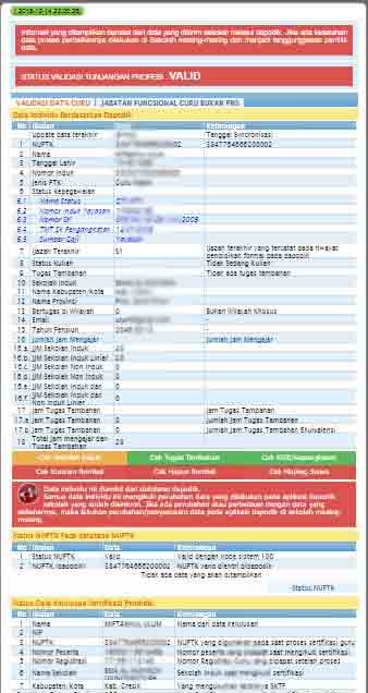 Lembar Info GTK atau Lapor Tunjangan Dikdasmen  Login Info GTK Validasi Data Guru Periode Juli-Desember Semester 1 Tahun 2018/2019
