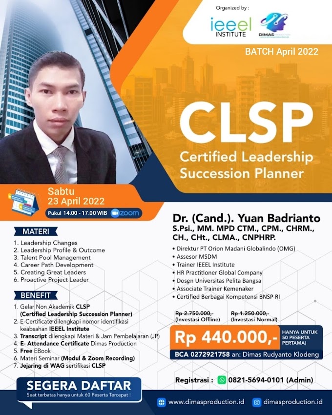 WA.0821-5694-0101| Certified Leadership Succession Planner (CLSP)