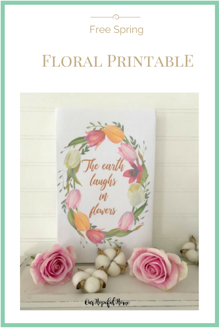 floral spring printable wreath roses cotton bolls the earth laughs in flowers