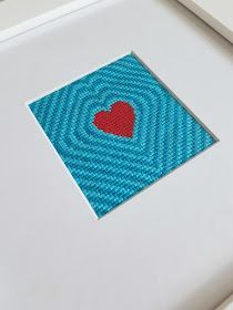 Heart cross-stitch - wedding gift