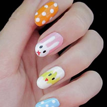 Unhas decoradas para a páscoa