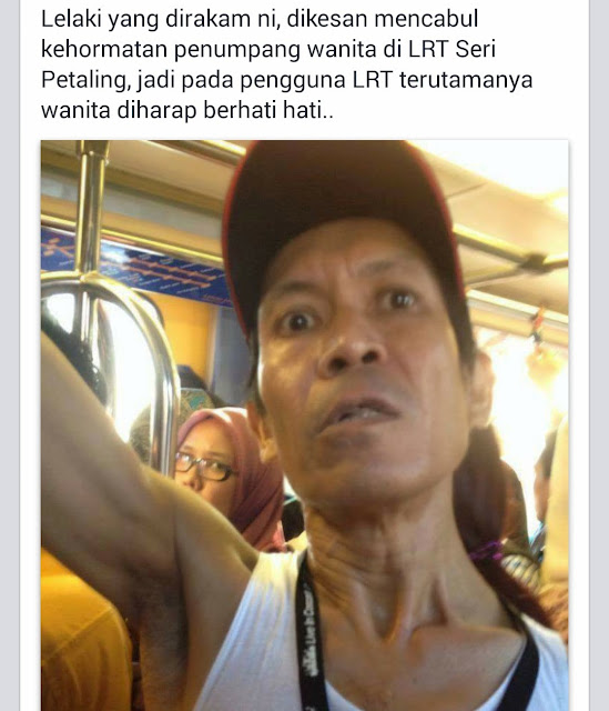 Kaki Cabul Dalam LRT Dikesan