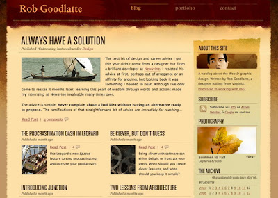 Rob Goodlatte, Excellent Blog Designs
