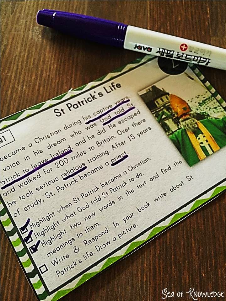 https://www.teacherspayteachers.com/Product/St-Patricks-Day-Reading-Comprehension-Passages-Non-fiction-Task-Cards-K-3-1709486