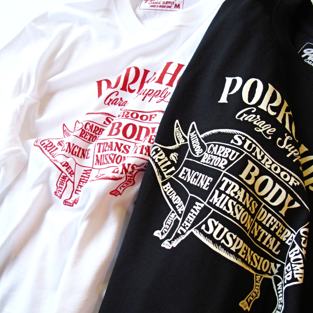 PORKCHOP GARAGE SUPPLY "PORK FRONT TEE" Price：4,320yen