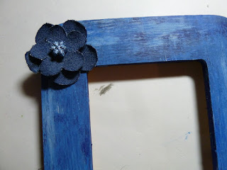 upcycled denim look frame