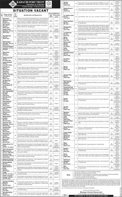 Karachi Port Trust Jobs 2020 - Govt Jobs In Karachi