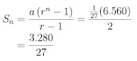 hitunglah jumlah dari deret berikut 1 per 27 + 1 per 9, tentukanlah jumlah dari 10 suku deret bilangan berikut : 512 + 256 + 128 + 64 +, hitunglah jumlah semua bilangan asli antara 25 dan 400 yang habis dibagi 5, tentukan suku ke-10 dan jumlah 10 suku pertama dari deret berikut, suku ke -7 barisan : 1/27 , 1/9 , 1/3 , .... adalah, tentukan suku ke-10 deret 21 1 21 4, keliling lima buah lingkaran membentuk barisan aritmatika jika luas lingkaran terbesar ad, suku pertama dan rasio dari suatu deret geometri berturut, Suku ketiga dan kelima barisan geometri berturut-turut adalah 20 dan 80 Tentukan suku ke-10 barisan tersebut, Suku ke-3 suatu barisan aritmetika adalah 28.500 dan suku ke-7 adalah 22.500 Tentukan nilai n agar suku ke-n = 0, Tentukan jumlah deret geometri tak hingga 4 + 12 + 36 + 108 +, Agar deret geometri 1 + (m - 1) + (m -1)2 + (m - 1)3, Suku pertama suatu deret geometri tak hingga adalah x Tentukan x yang memenuhi sehingga jumlah deret geometri tak hingga tersebut adalah 10