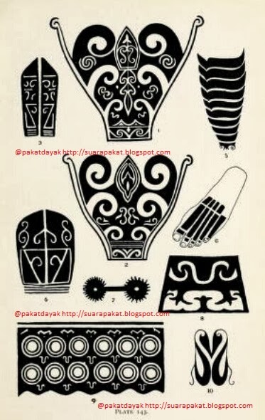 Pakat Dayak Gambar Motif motif Tato Dayak bagian II Oleh 