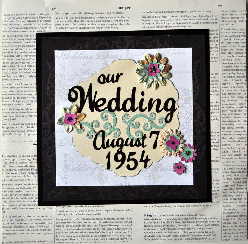 Vintage Wedding Double Scrapbook Layout