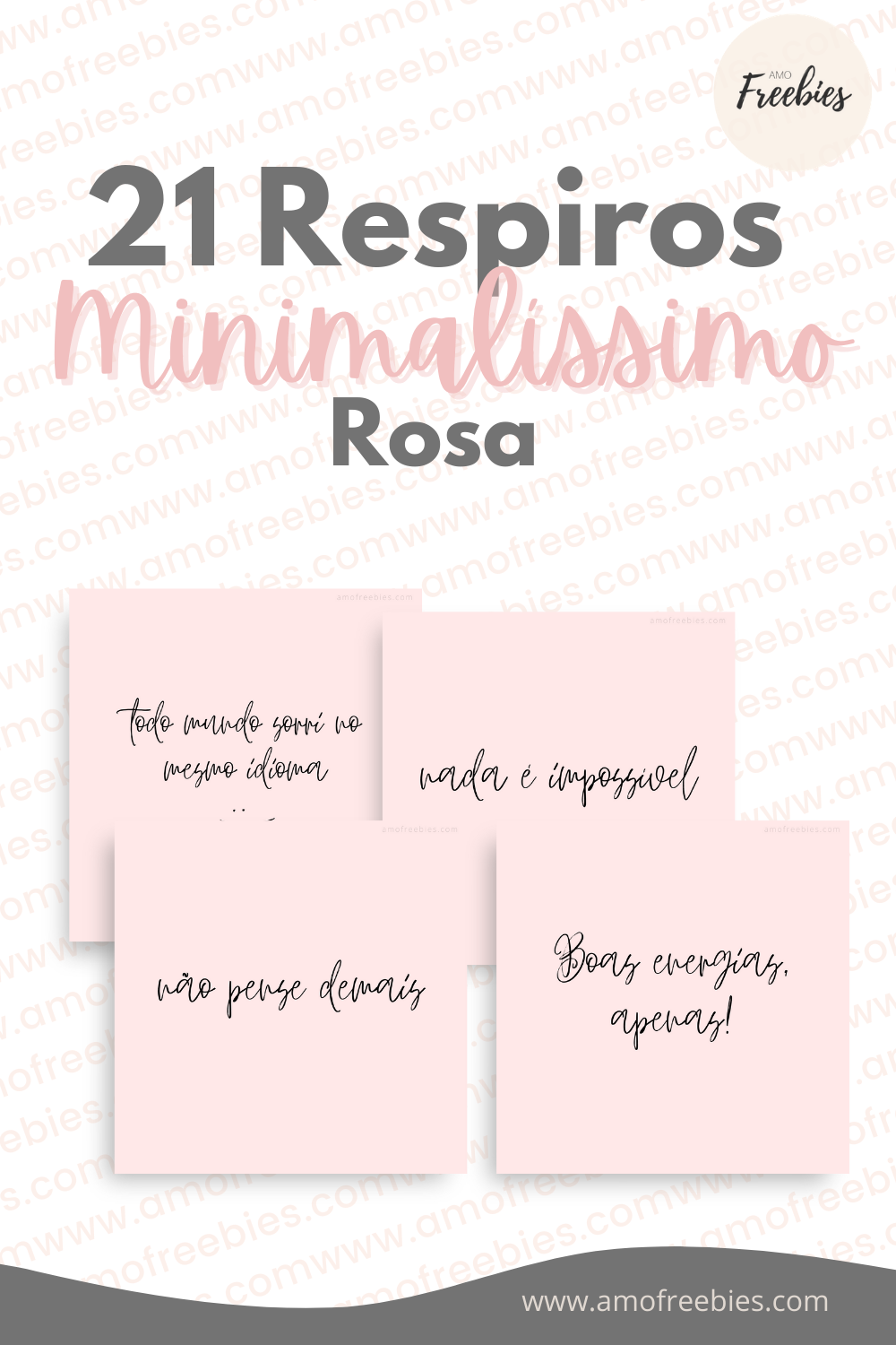 Como Organizar o Feed do Instagram: 21 Respiros Grátis para Download (Minimalíssimo Rosa)