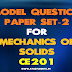 KTU Model Question Paper for Mechanics of Solids CE201 (Set2)