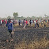 Ghazipur: बिजली का तार टूटकर खेत में गिरने से लगी आग