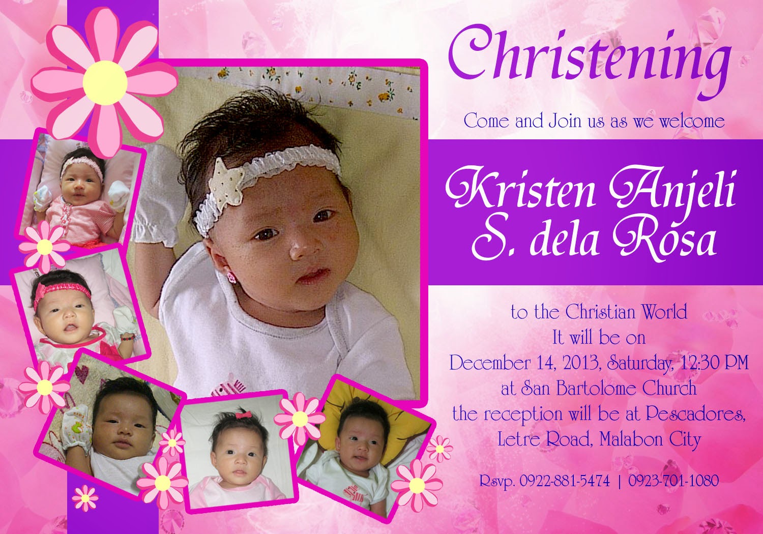 Lay Out Of Christening Invitations 2