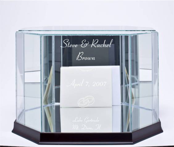 Our Glass Wedding Card Boxes are beautiful They are available in Octagon 