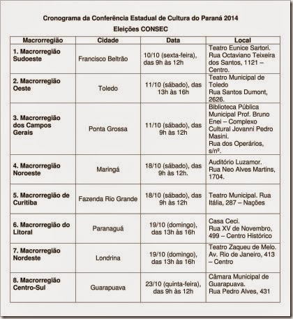 Agenda da eleições