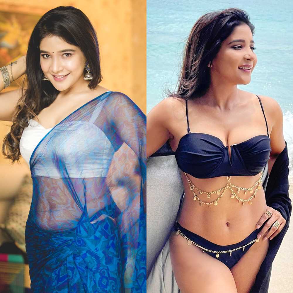 Sakshi Agarwal saree vs bikini hot indian actress