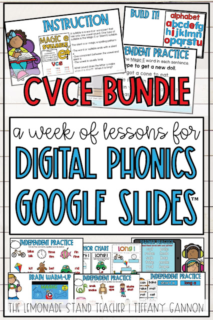 Digital Phonics Lessons Slides for first grade and second grade