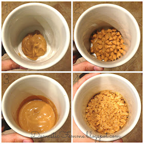 30 - Second Peanut Butter Butterscotch Krispies in a Mug {by Domestic Femme} #Krispie #Crispie #Crispies #Dessert #Desserts #Cup #Coffee #Butter #Scotch #Microwave #Microwavable #Recipes #Recipe #Quick #Easy #Idea #Ideas