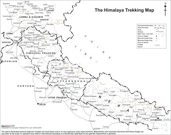 Himalayan Treks Map