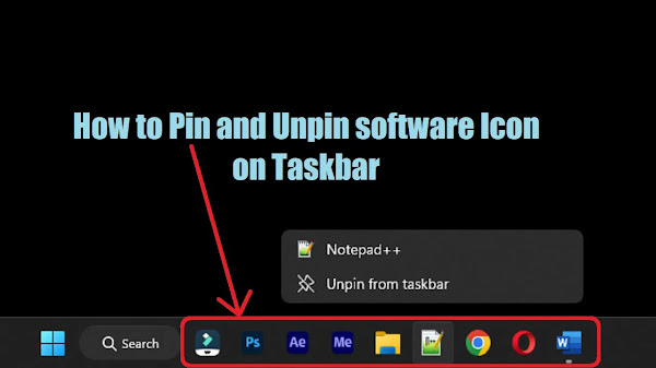 Taskbar में Software को Pin और Unpin कैसे करें | Windows Taskbar Customization