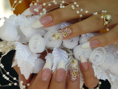 การตกแต่งเล็บแต่งงานสำหรับเจ้าสาว - Wedding decorated nails for Bride