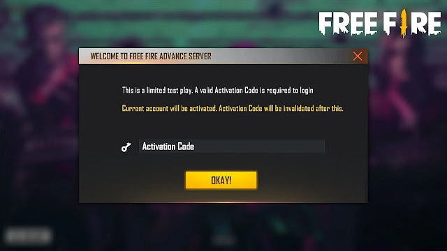 FREE FIRE ADVANCE SERVER ACTIVATION CODE 2024