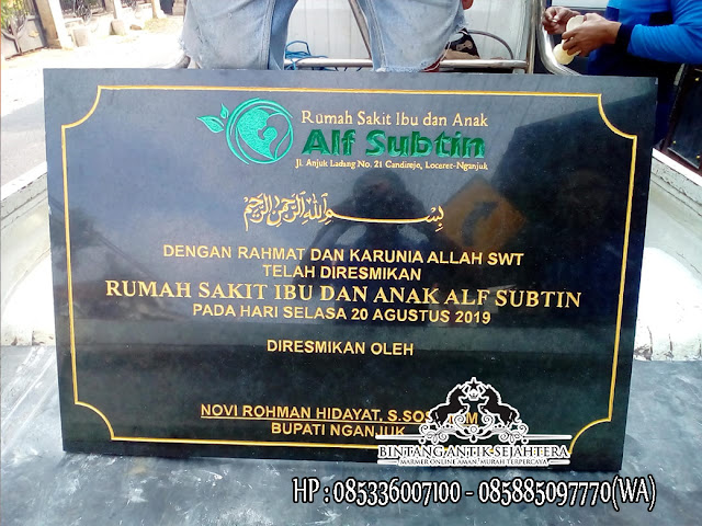 Jasa Pembuatan Papan Nama Prasasti Dengan Batu Marmer Dan Granit Kualitas Super