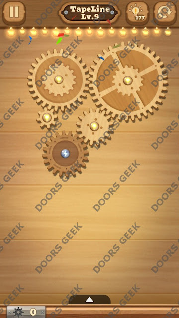 Fix it: Gear Puzzle [TapeLine] Level 9 Solution, Cheats, Walkthrough for Android, iPhone, iPad and iPod