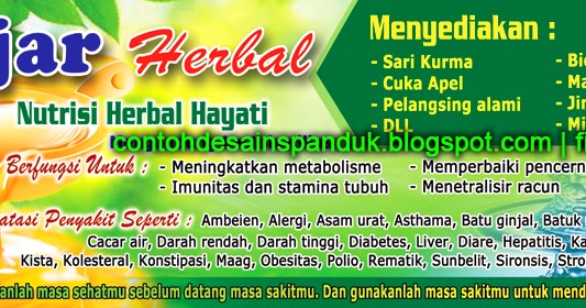  Spanduk  Toko Obat Herbal  Fajar Herbal  Contoh Desain 