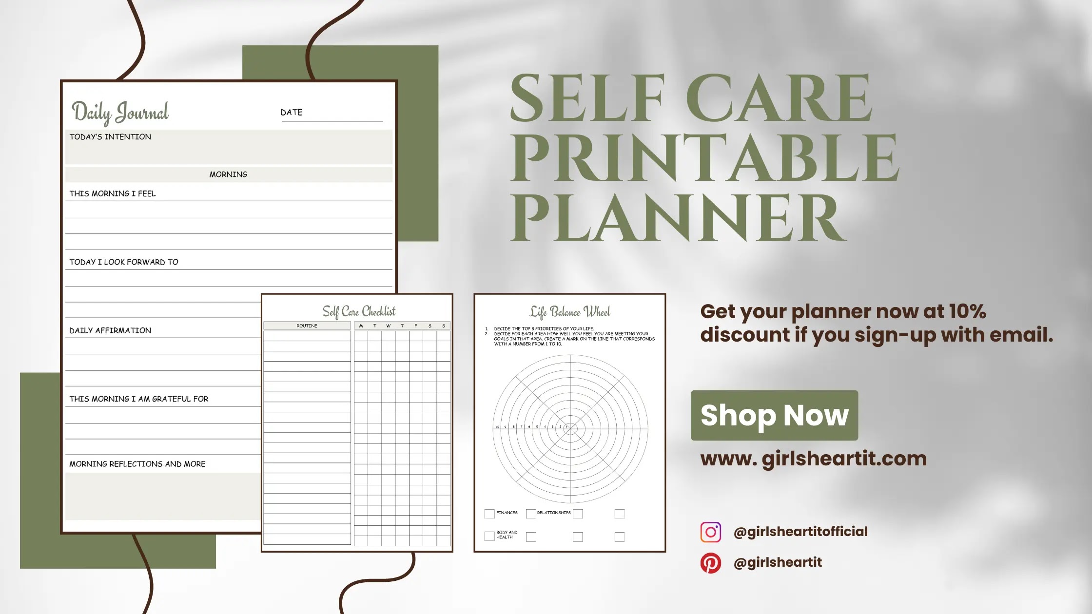 Self Care Printable Planner