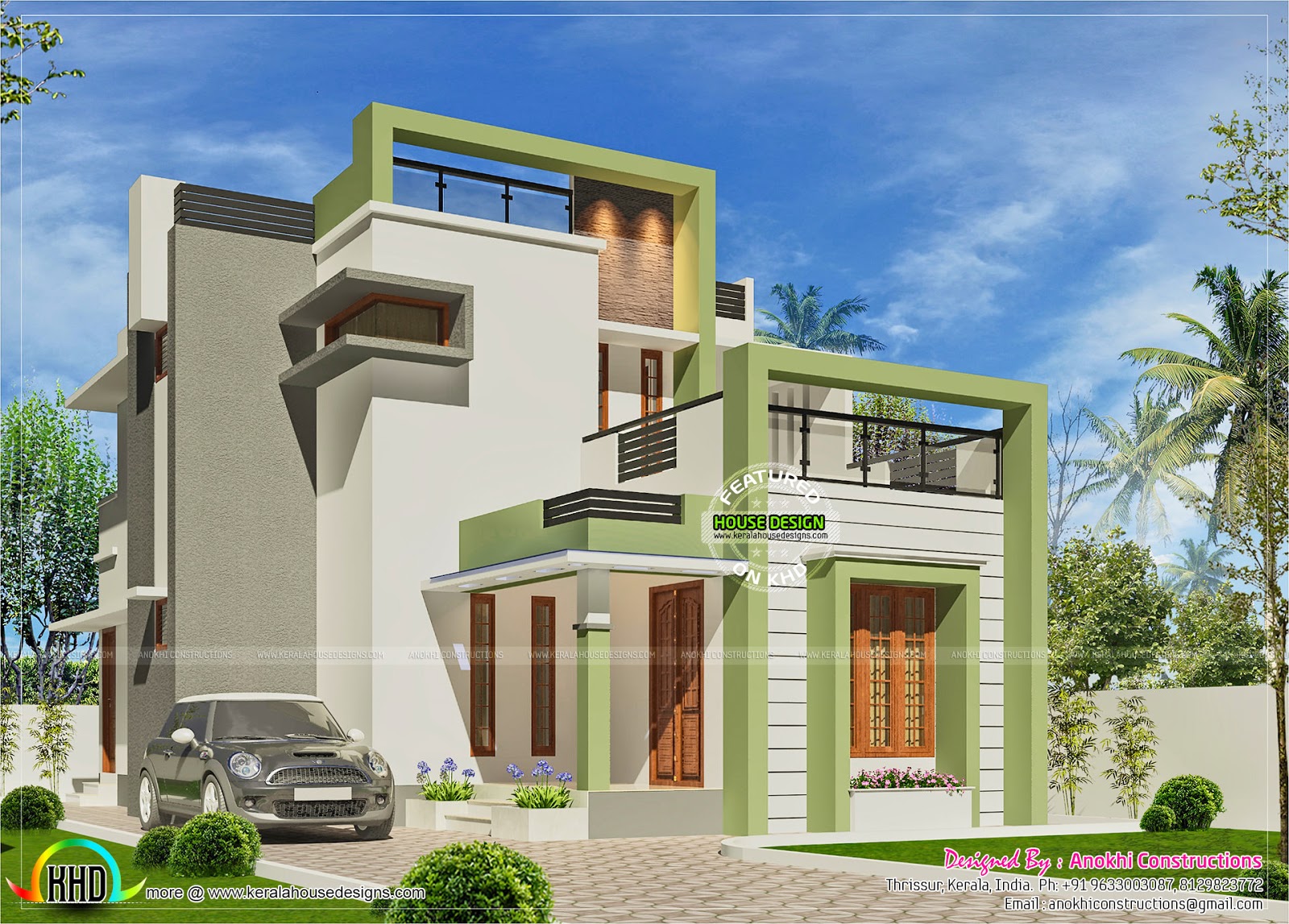  Simple  small  budget contemporary  home  Kerala home  design  