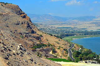 landscape surrounding sea of galilee tiberias kinneret israel