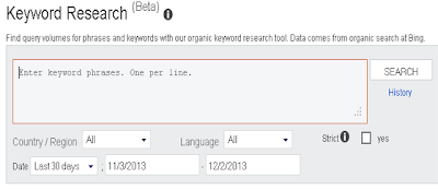 Bing keyword Tool