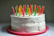 a BIRTHDAY CAKE. (colorful birthday cake)