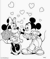 Mickey And Minnie Valentines Day Coloring Pages 6