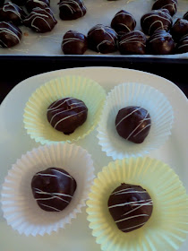 Tira-mocha Truffles:  A creamy, boozy cookie crumb and mascarpone center surrounded by rich dark chocolate.  It's a perfect #adulttreat.