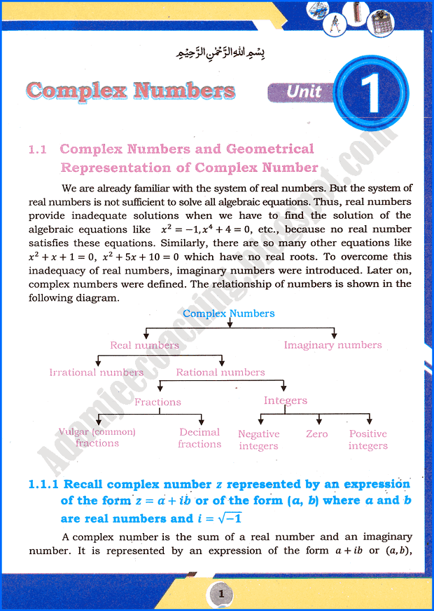 complex-numbers-unit-1-maths-class-11th-text-book