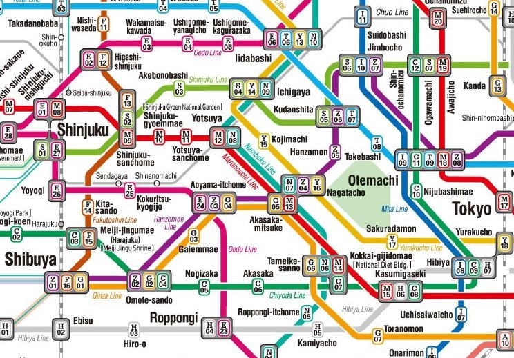 Tokyo Metro And Toei Subway Lines