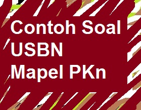 Contoh Soal USBN Mapel Pkn (Pendidikan Kewarganegaraan 