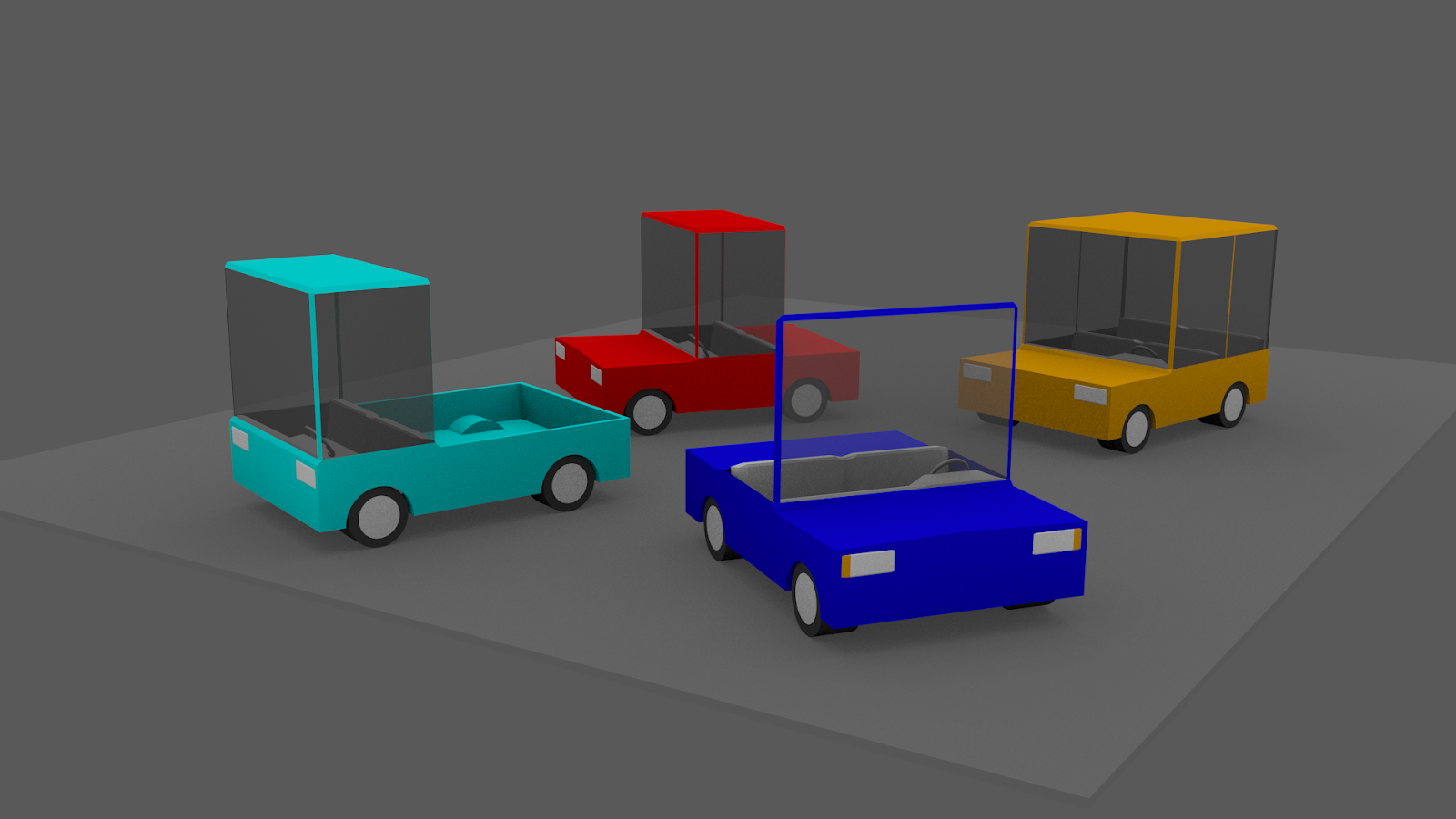 Free 3D Cube Cars .blend