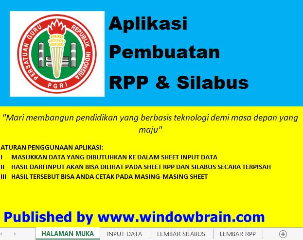 Download Aplikasi Pembuatan RPP Format .xls untuk Guru 