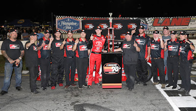 Todd Gilliland emerged with the victory by diving under Burton for the lead on the white flag lap 