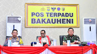 Bersama Pangdam II/Swj Danrem 043/Gatam Dampingi Panglima TNI dan Kapolri Tinjau Arus Mudik Bakauheni
