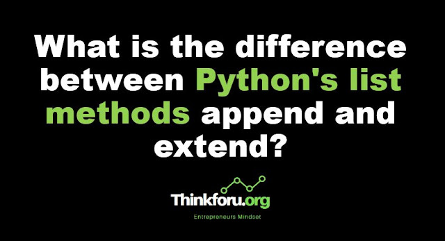 Cover Image of What is the difference between Python's list methods append and extend?