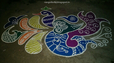 Multidesign Peacock Rangolis